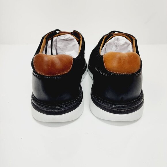 Men's Johnston & Murphy Algood Knit Plain Almond Toe Taupe Lace Up Shoes Size 8 - Picture 13 of 13